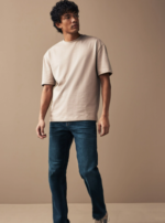 Next UK Dark Blue Straight Fit Motionflex Jeans