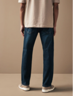 Next UK Dark Blue Straight Fit Motionflex Jeans