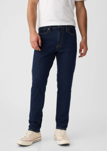 Dark Wash Tapered Fit Jeans by Next UK