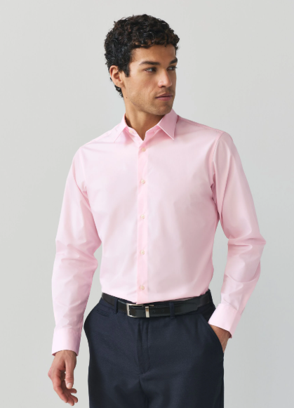 Light Pink Regular Fit Easy Care Single Cuff Smart Shirt by Next UK