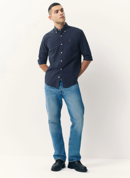 Next UK, Navy Shirt, Oxford Shirt, Men's Clothing, Smart Casual, UK Fashion