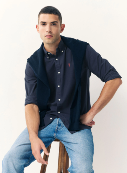 Next UK, Navy Shirt, Oxford Shirt, Men's Clothing, Smart Casual, UK Fashion