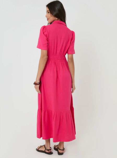 Pink Tiered Maxi Dress by Next UK