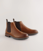 Tan Leather Chelsea Boots by Next UK