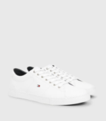 White Leather Trainers by Next UK
