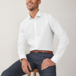 Next White Regular Fit Easy Care Single Cuff Smart Shirt