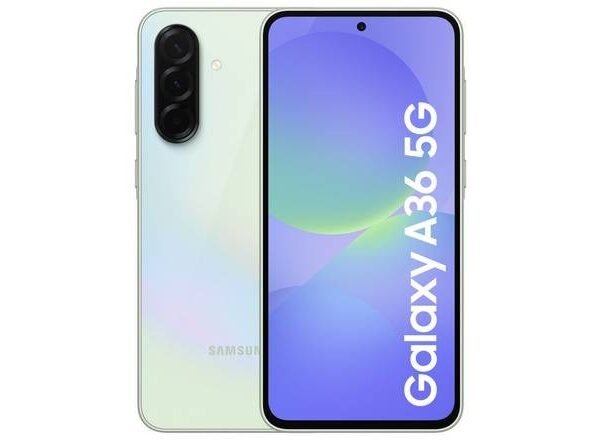 SIM Free Samsung Galaxy A36 5G 256GB AI Mobile Phone in Lime available at Order For Me UK