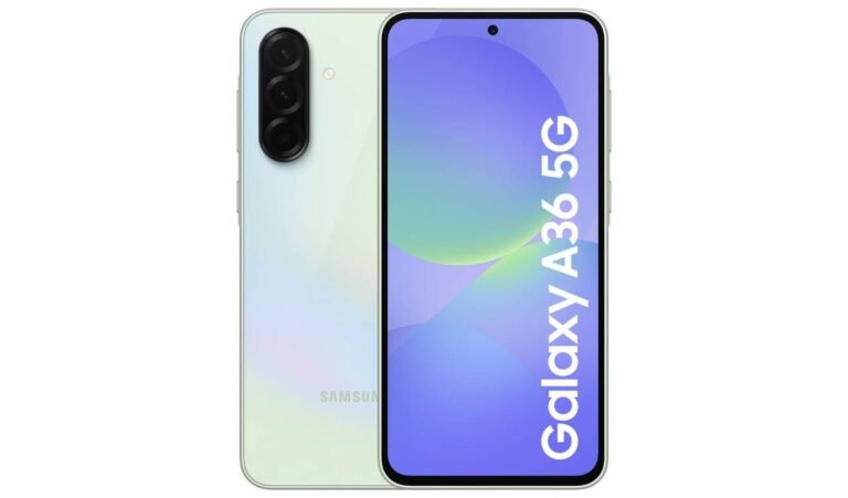 SIM Free Samsung Galaxy A36 5G 256GB AI Mobile Phone in Lime available at Order For Me UK
