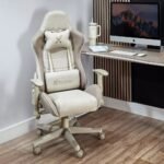 X Rocker Alpha Fabric Office Gaming Chair in Beige available at Order For Me UK